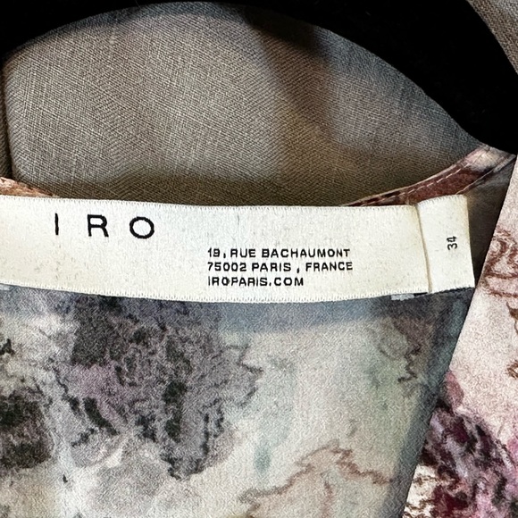 Iro Structured Print Long Sleeve 100% Viscose Blouse - Picture 8 of 9